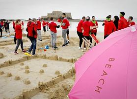 challenge on the beach